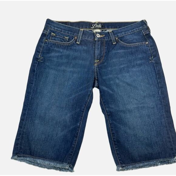 Lucky Brand Crop Denim Shorts Zoe Bermuda Style - Picture 1 of 8